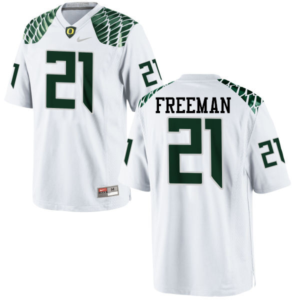 Men #21 Royce Freeman Oregon Ducks College Football Jerseys-White